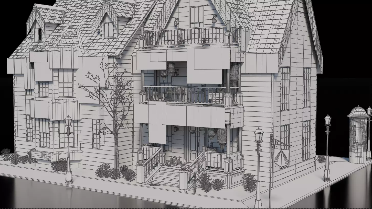 Dark Fantasy Building - CultisHQ 3D model_8