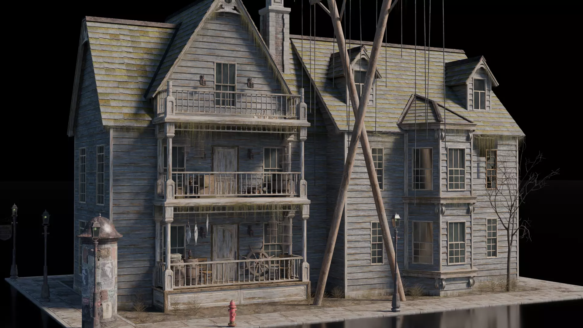 Dark Fantasy Building - CultisHQ 3D model_4