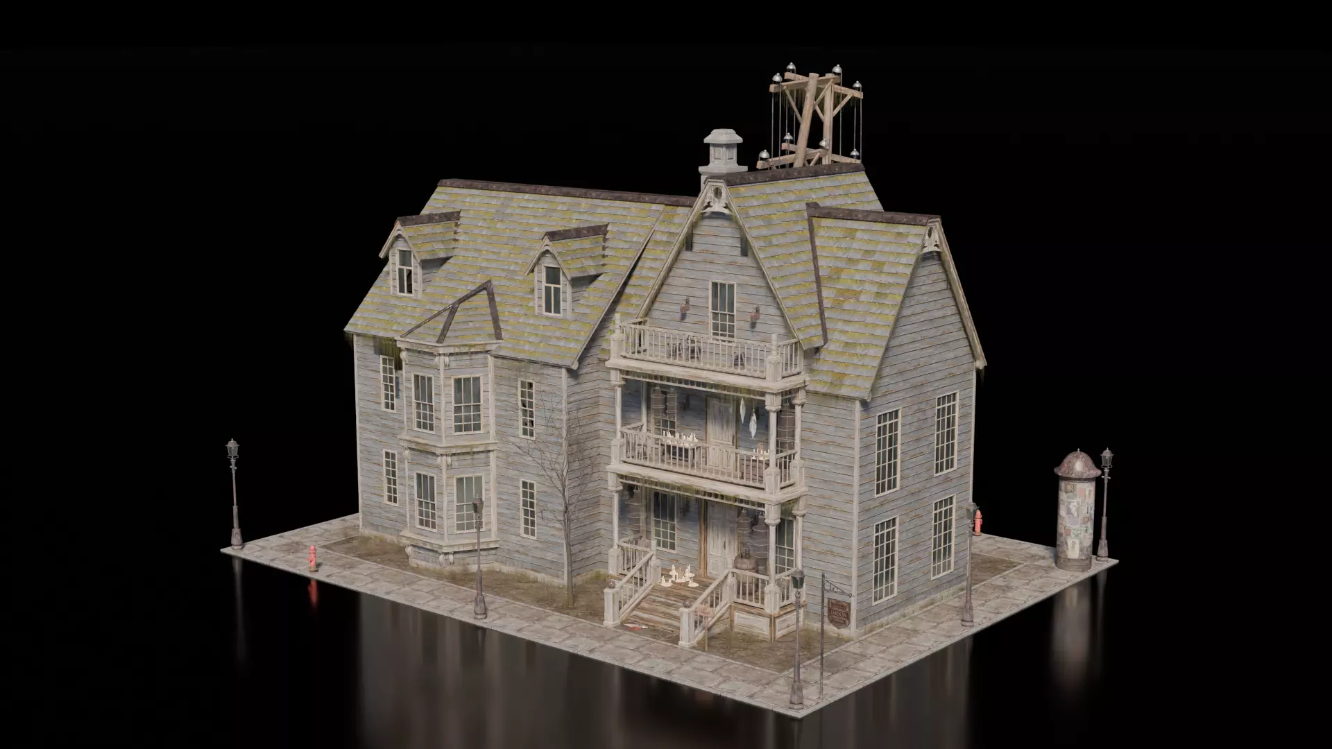 Dark Fantasy Building - CultisHQ 3D model_1