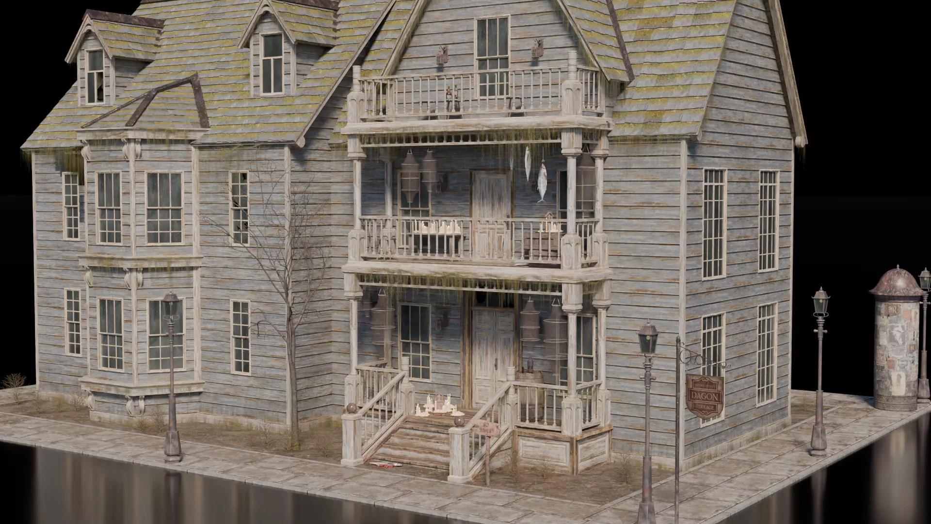 Dark Fantasy Building - CultisHQ 3D model_3