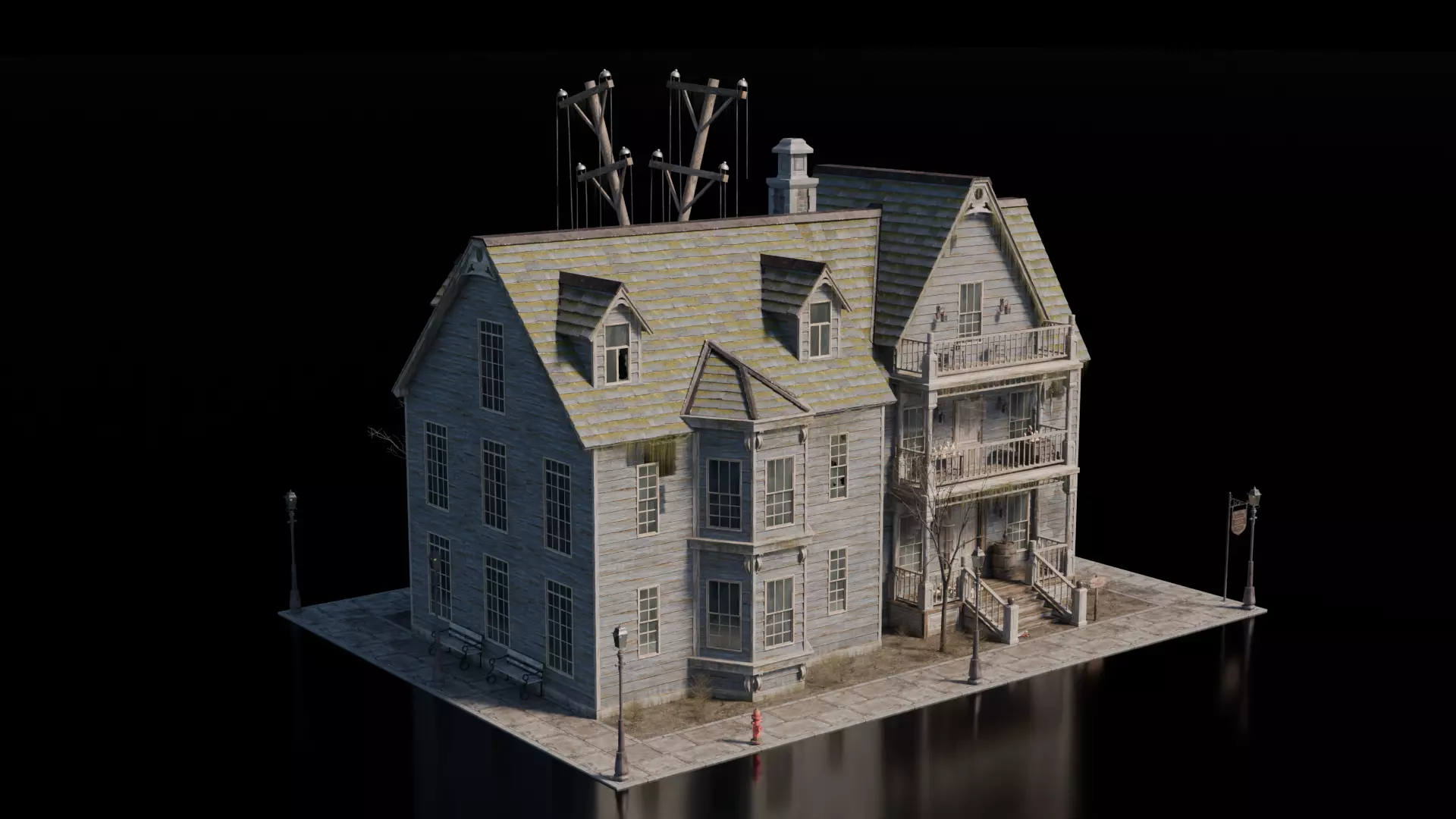 Dark Fantasy Building - CultisHQ 3D model_0