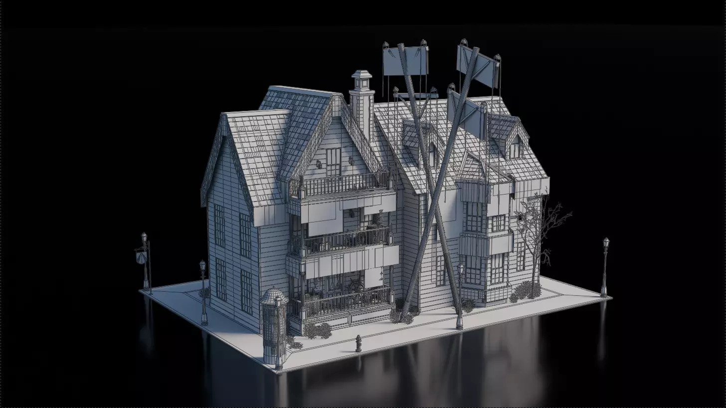 Dark Fantasy Building - CultisHQ 3D model_7