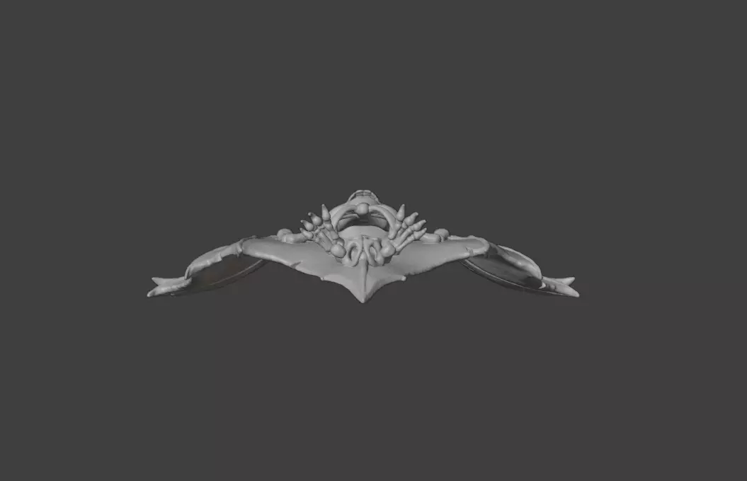 Skeletal Bat Demon Low-poly 3D model_20