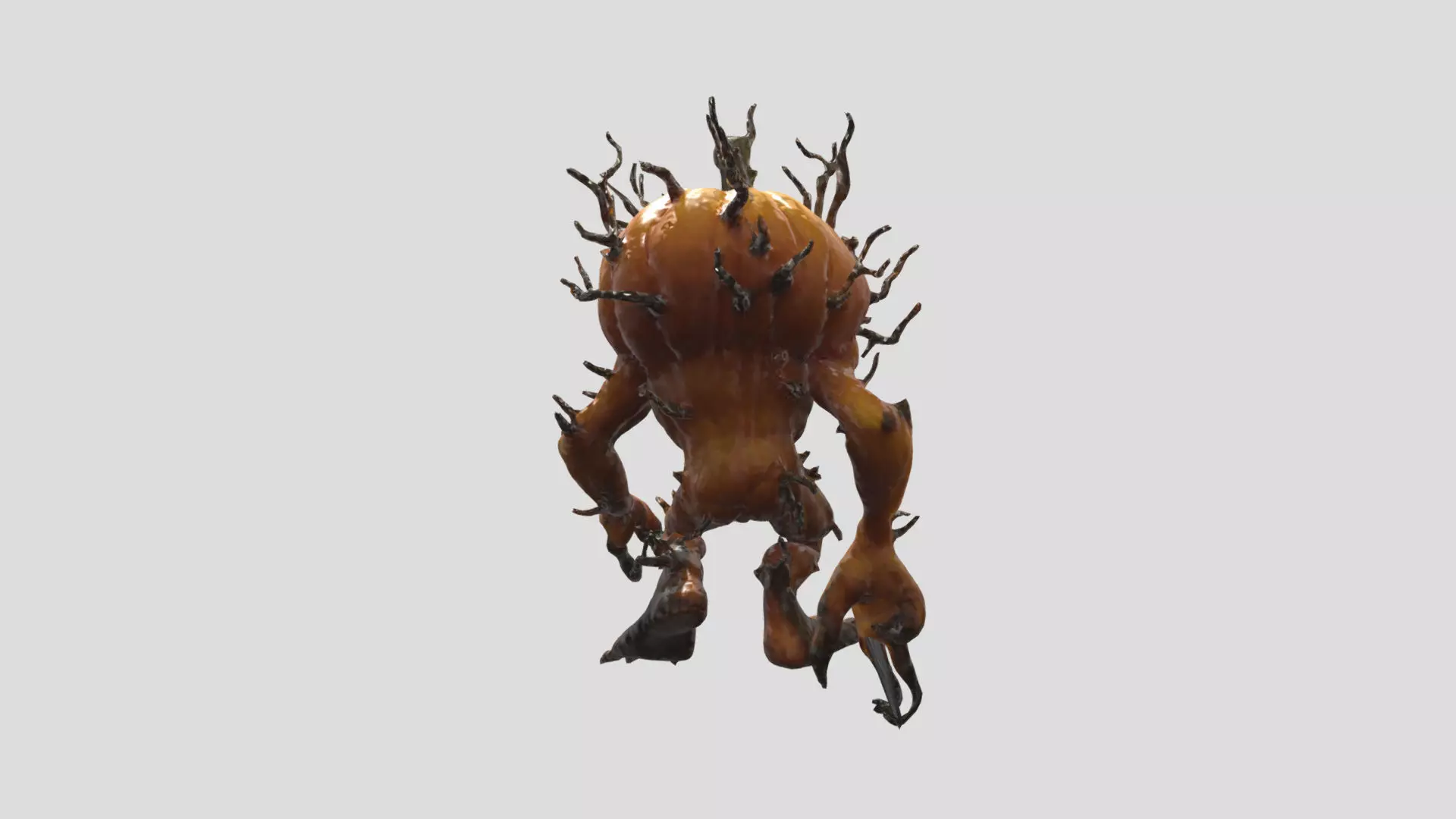 Pumpkin Demon Low-poly 3D model_4
