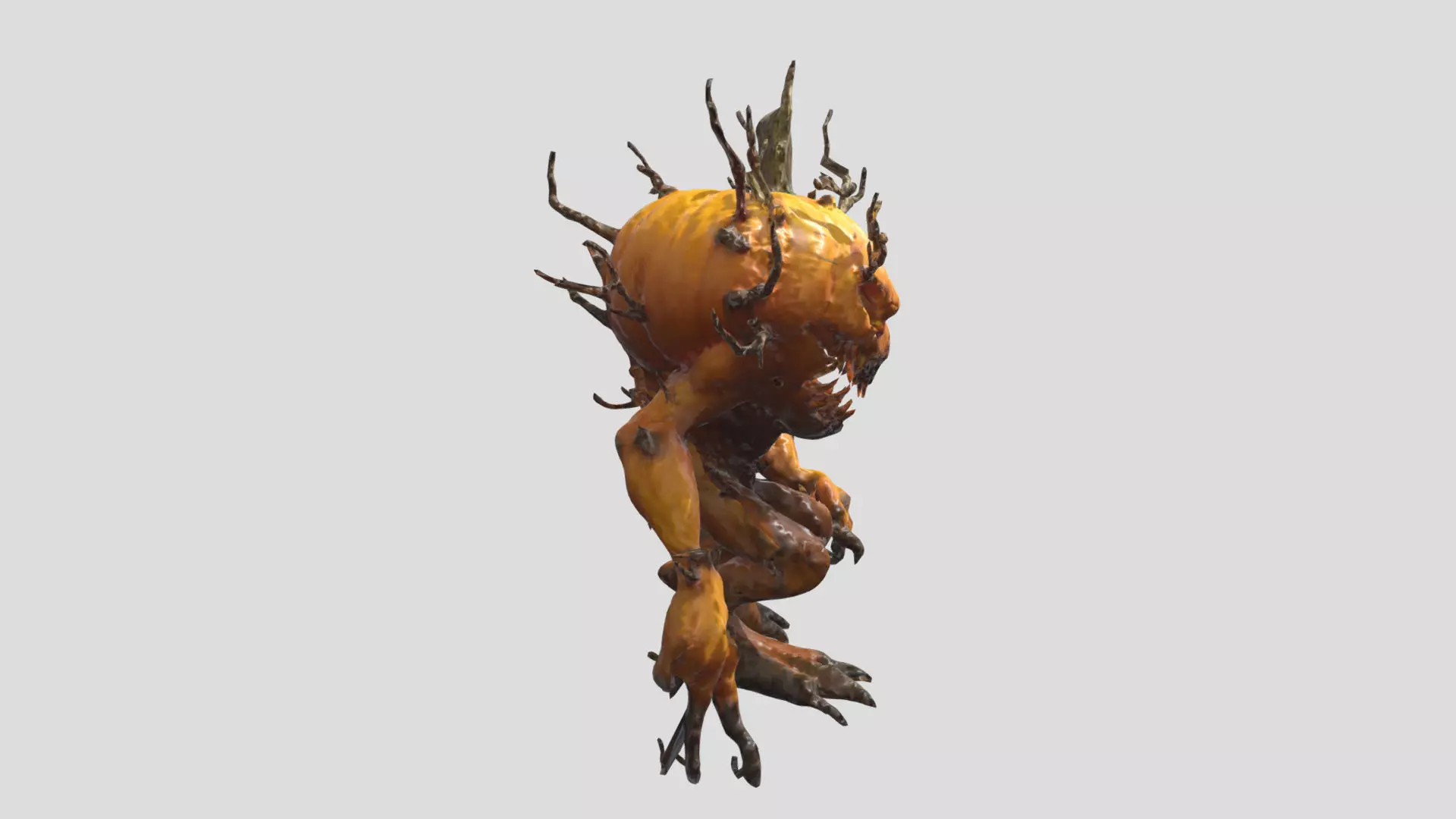 Pumpkin Demon Low-poly 3D model_2