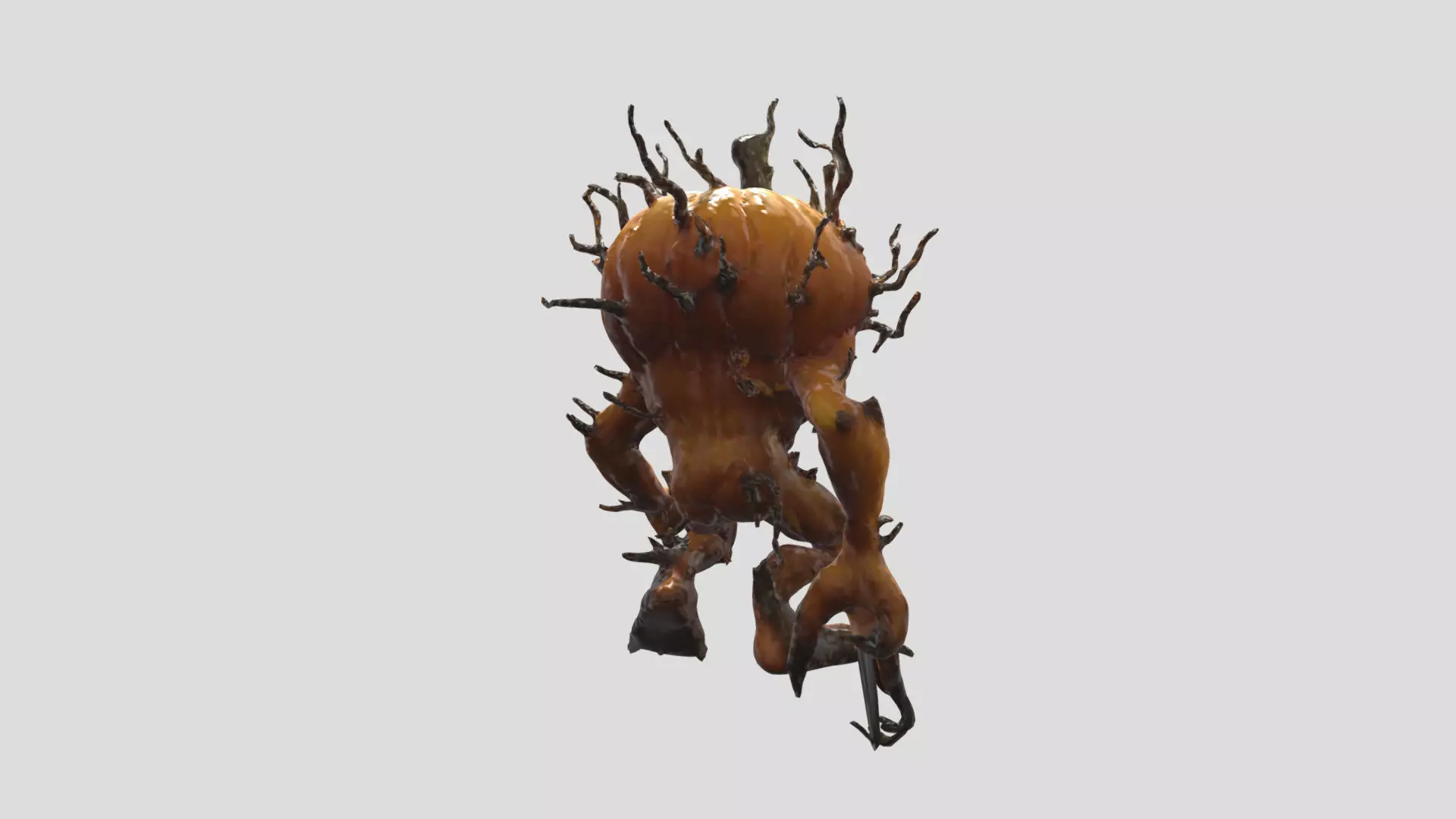 Pumpkin Demon Low-poly 3D model_3