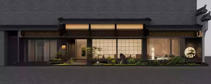 Modern Chinese Tea Room  Living Room  Bar   Healing  Area  