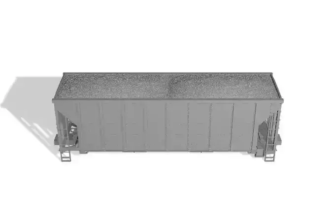 HO Norfolk Southern 2800 Cubic Foot MOW Ballast Hopper Load