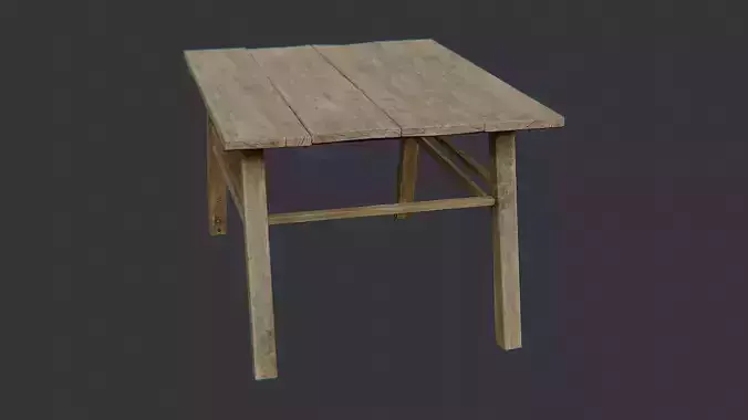 Rustic Wooden Table with A-Frame Legs