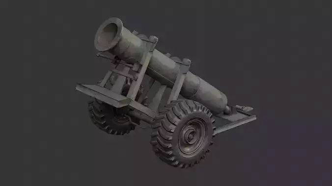 Propane Cannon on Wheeled Carriage