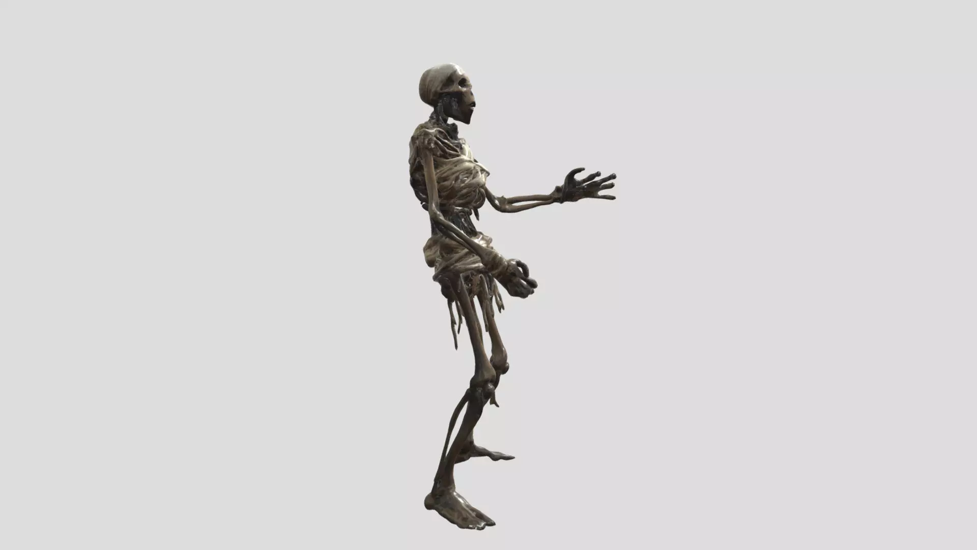 Skeleton Warrior - Rigged Fantasy Creature Low-poly 3D model_2