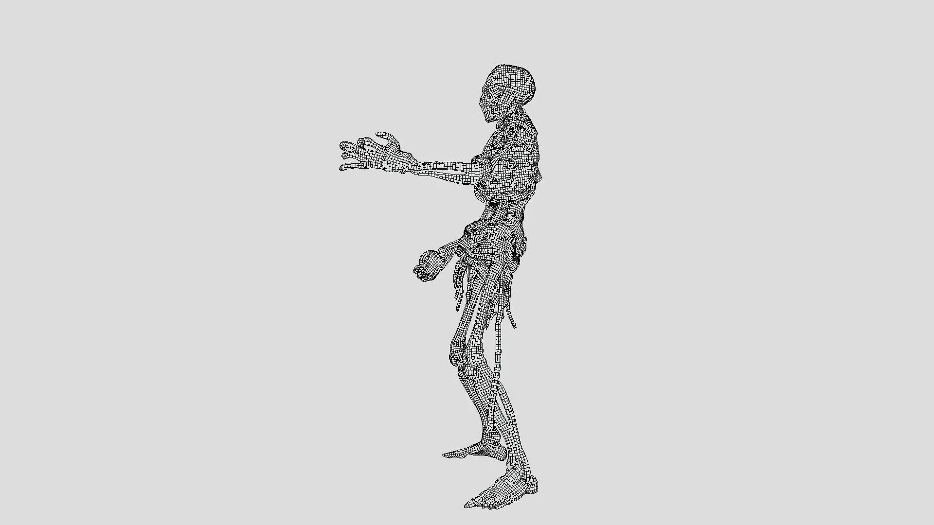 Skeleton Warrior - Rigged Fantasy Creature Low-poly 3D model_6