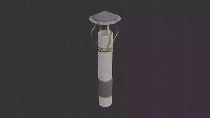 Rusty Metal Chimney Pipe Cap