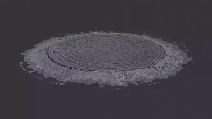 Wet Manhole Cover for Urban Street Scene