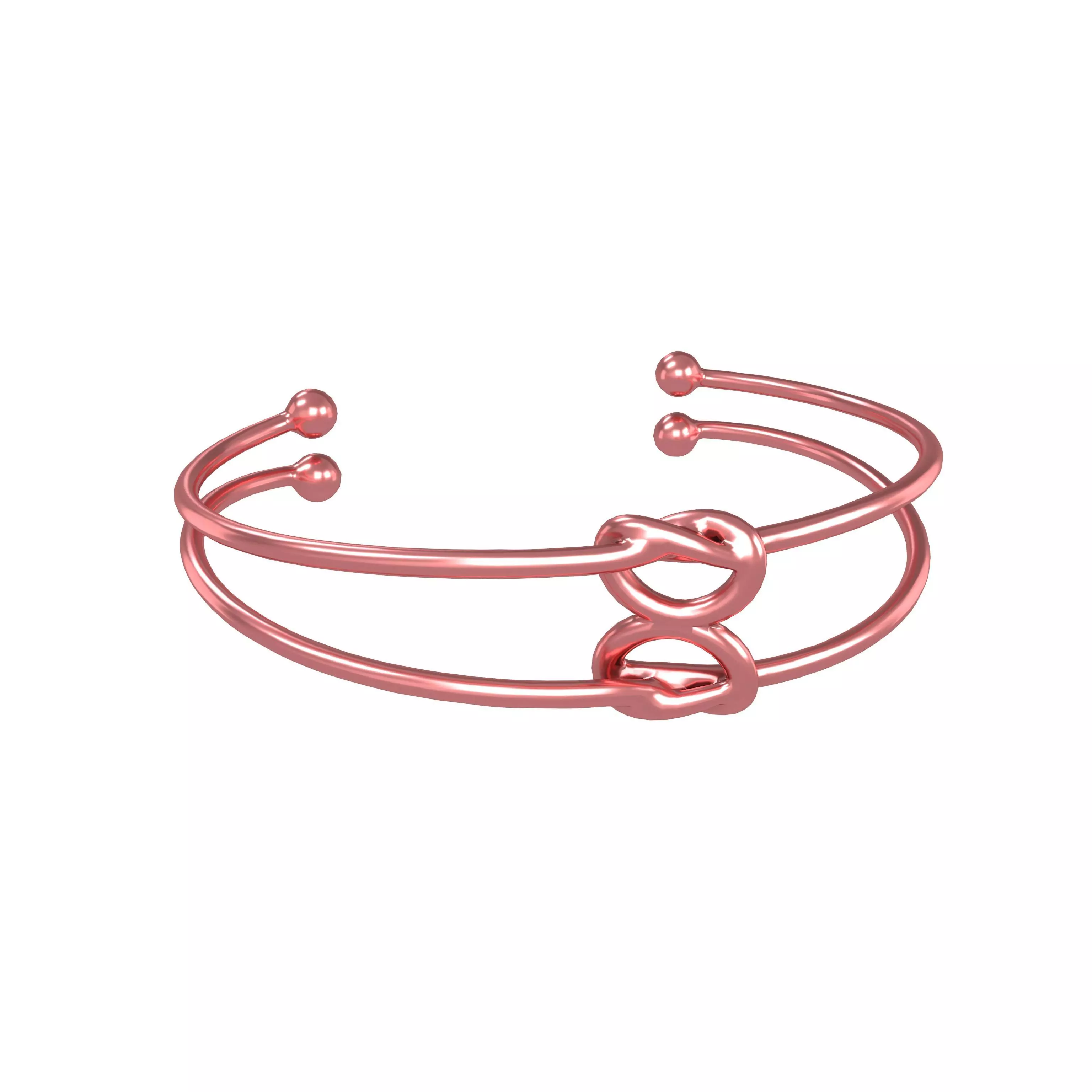 Heart Shape Cuff Bracelets v1 003 Low-poly 3D model