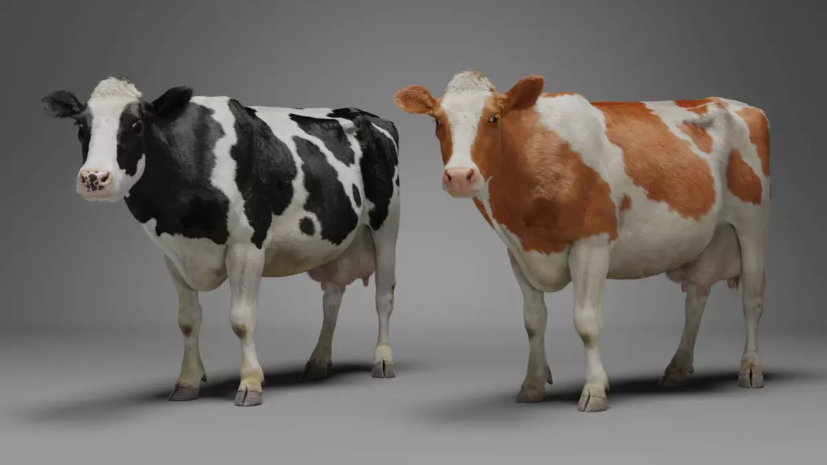Holstein Female Animation VFX Grace Free low-poly 3D model_0