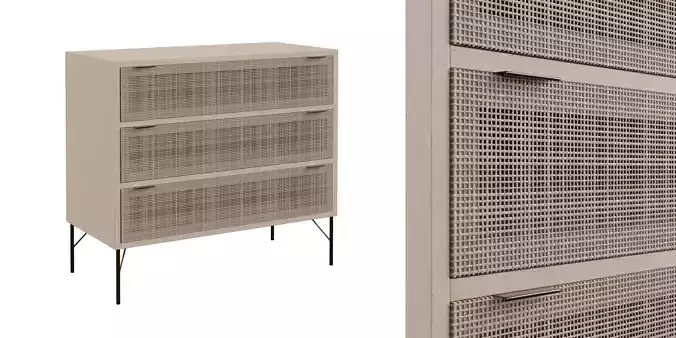 Wicker Weave Dresser 01
