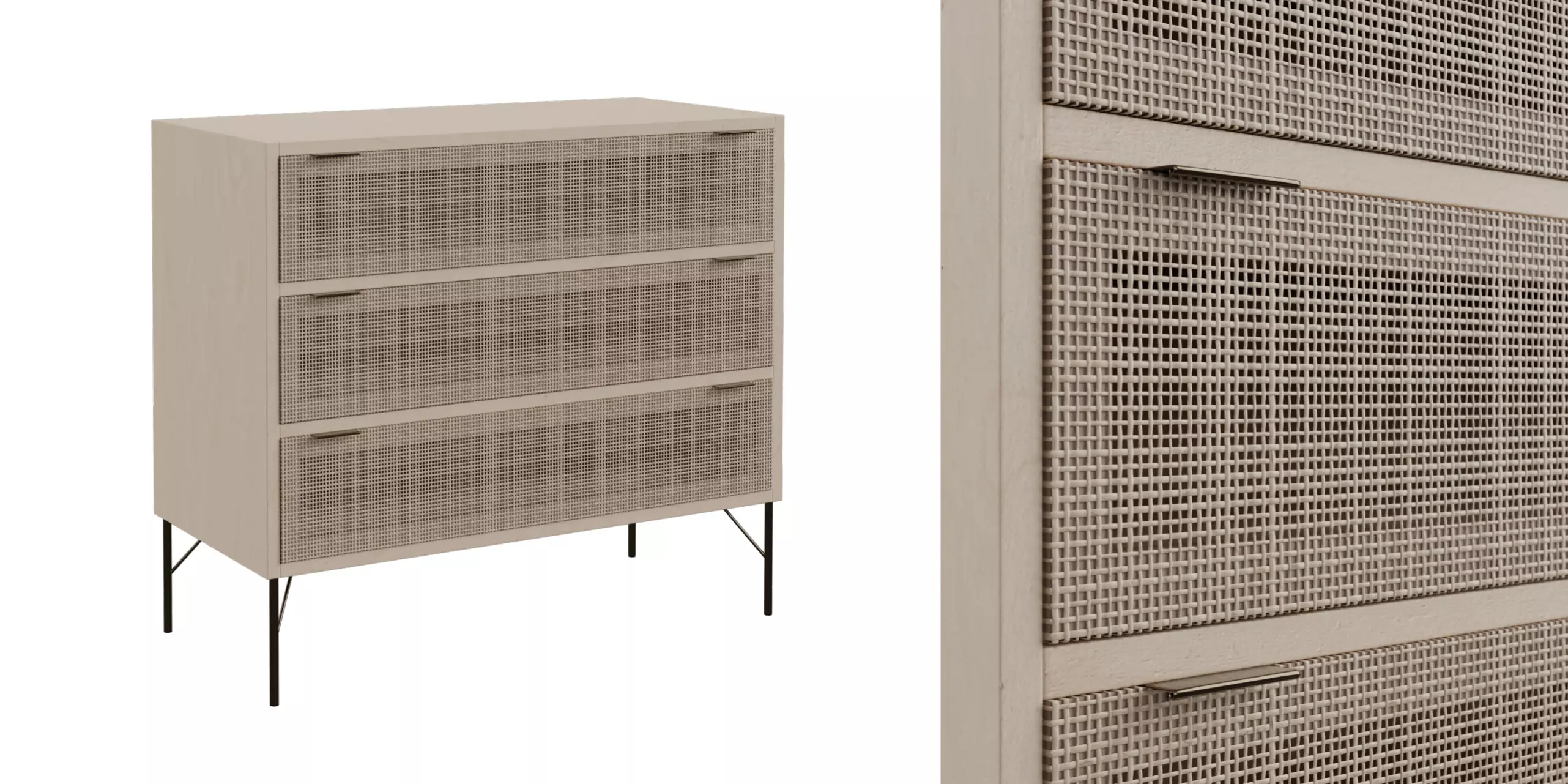 Wicker Weave Dresser 01 Free 3D model_0