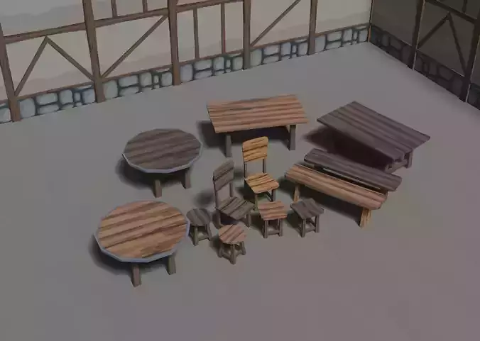 Medieval Props Minipack 2 - Furniture