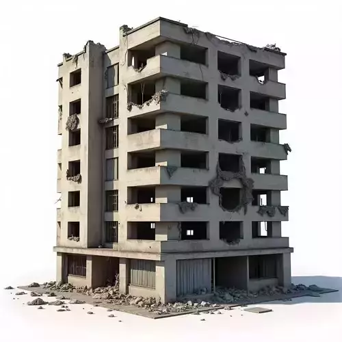 Destroyed Multi Story Apartment 3D Model Urban Ruin Low-poly 3D model Destroyed Multi Story Apartment 3D Model Urban Ruin Low-poly 3D model