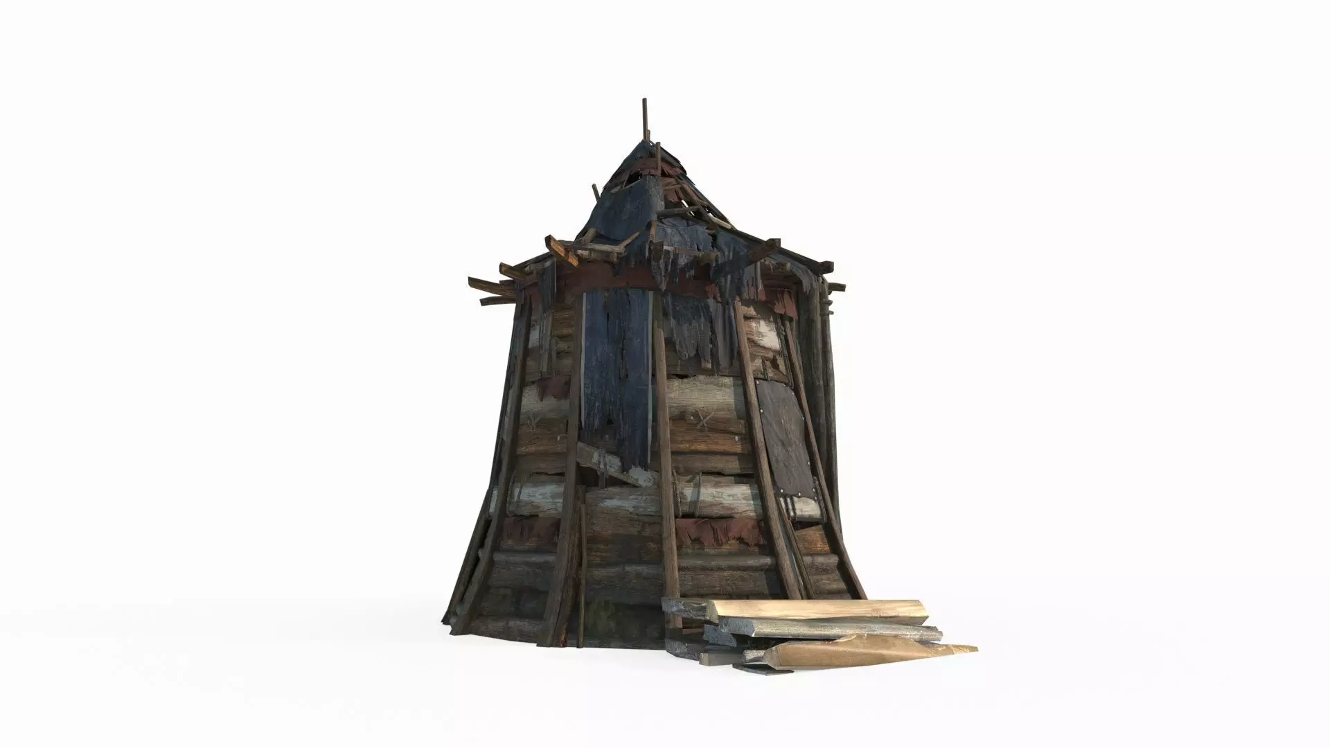 Ancient tribal tent dwellings 3D model_1