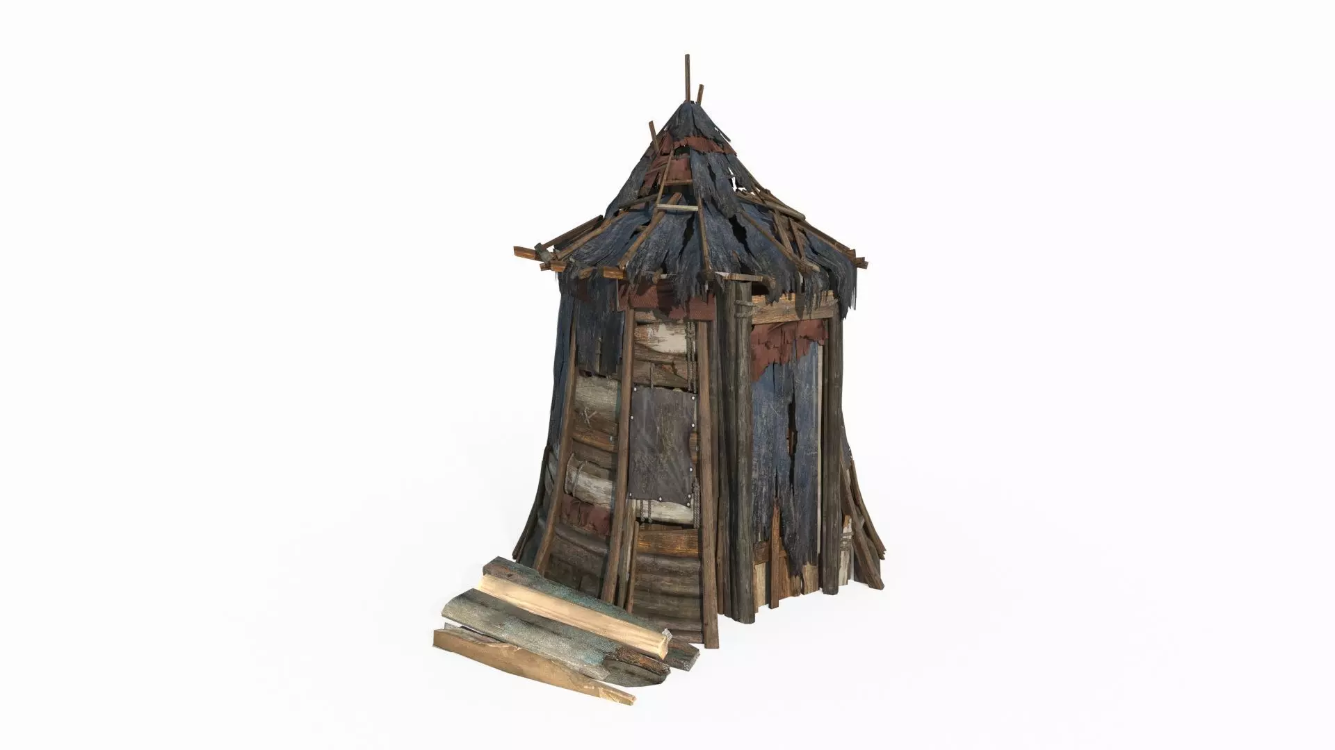 Ancient tribal tent dwellings 3D model_3