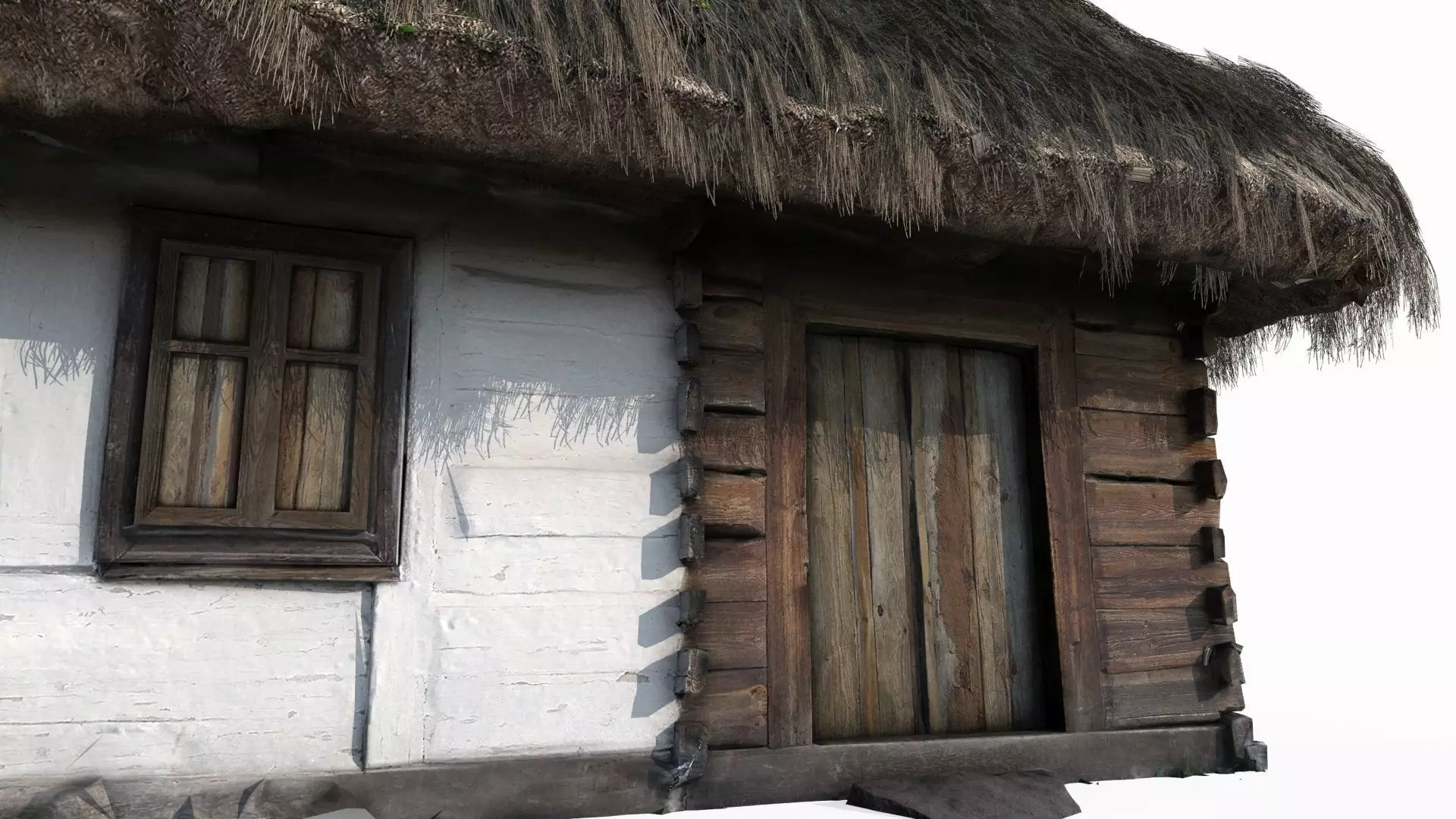 Medieval Thatched Cottage 3D model_5