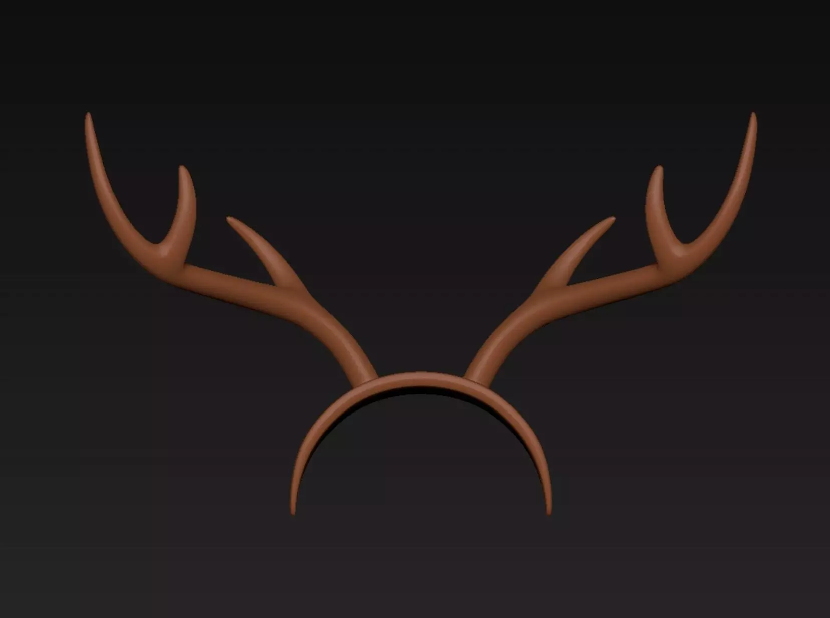 Deer Antler Headband 3D print model_3