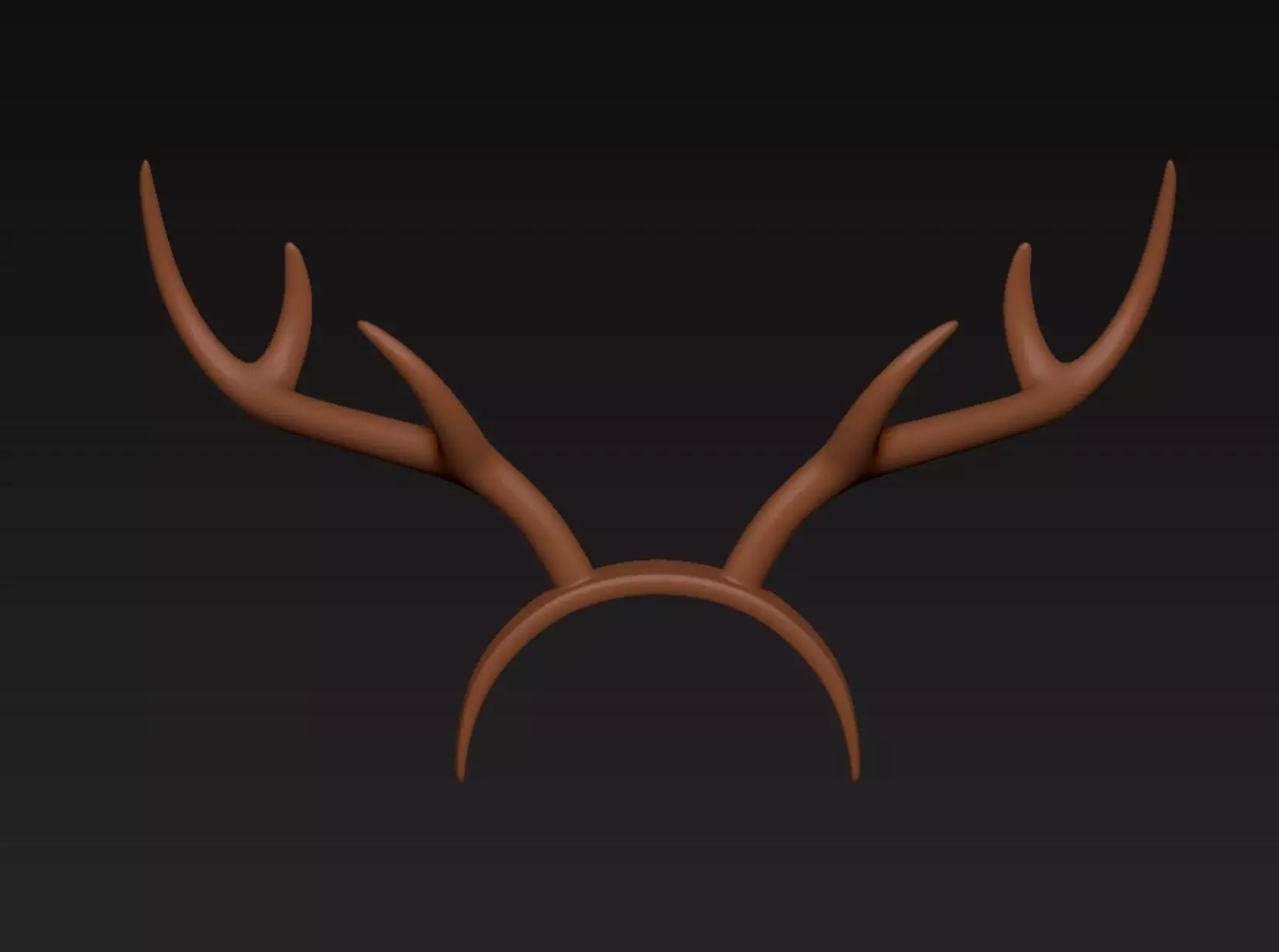 Deer Antler Headband 3D print model_1