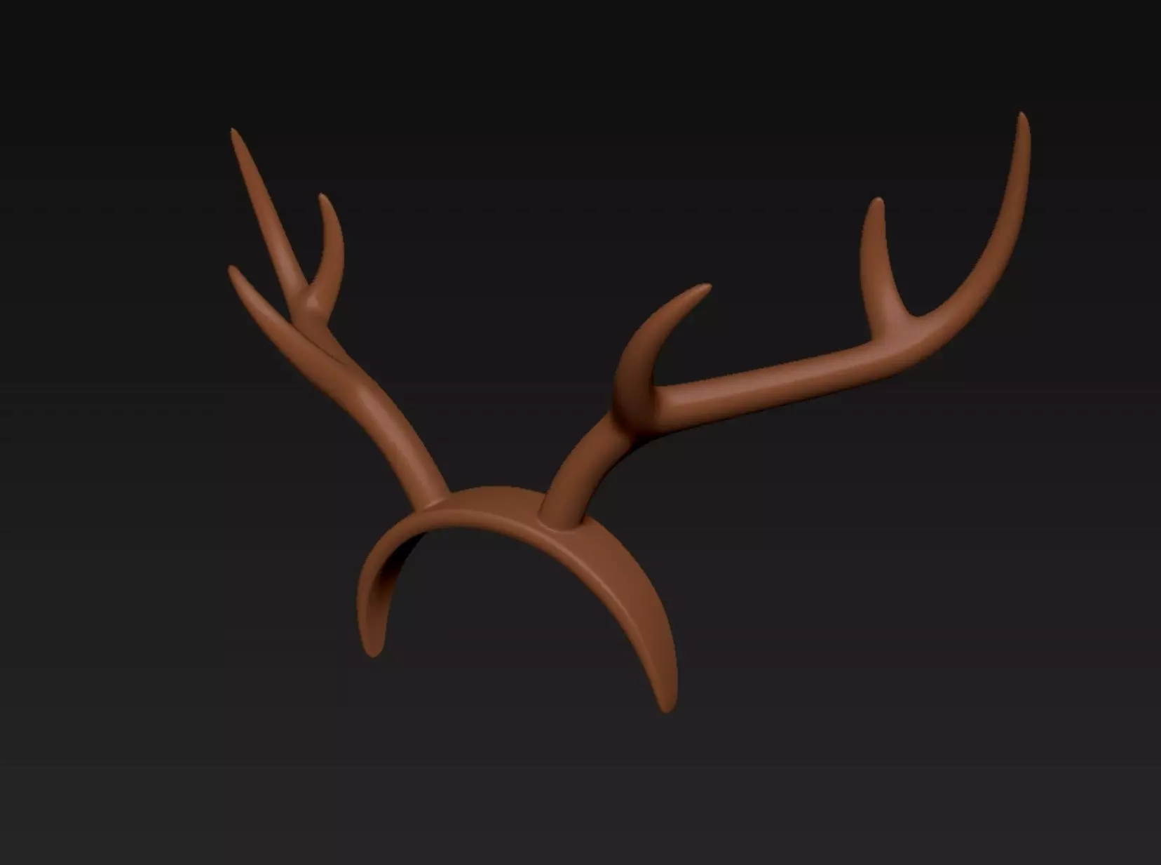 Deer Antler Headband 3D print model_0