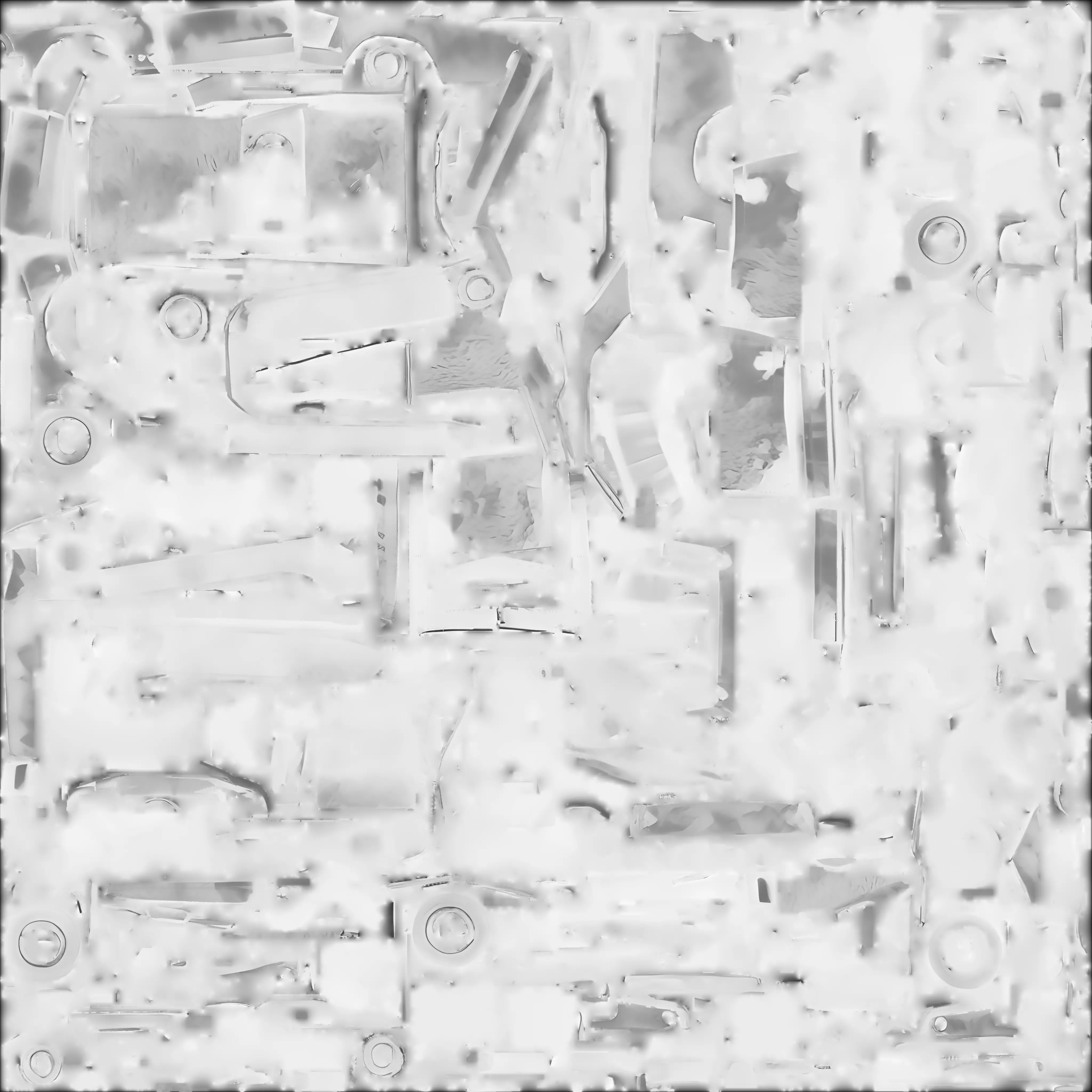 Rusted Burned Out Muscle Car 3D Model Abandoned Vehicle Low-poly 3D model_4