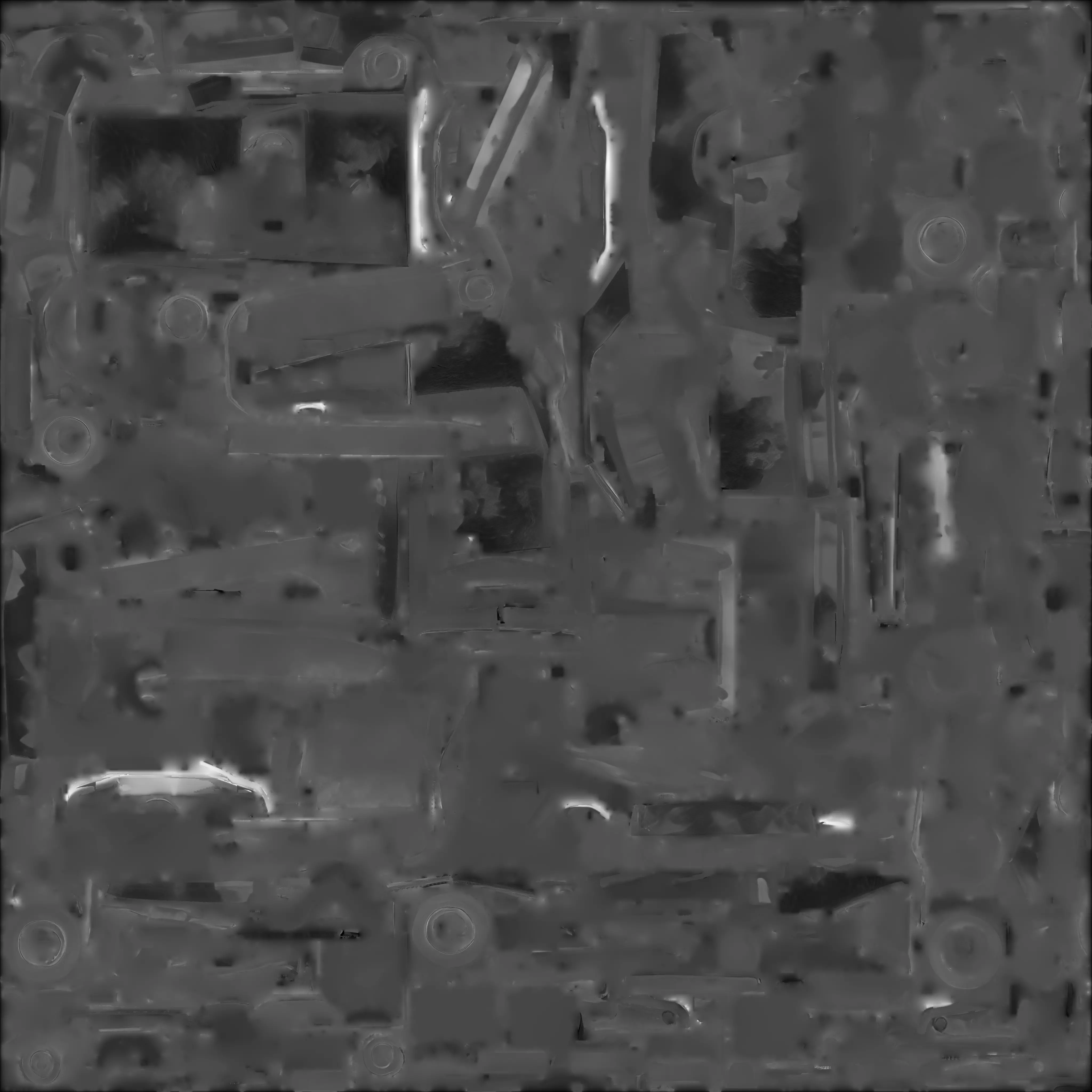 Rusted Burned Out Muscle Car 3D Model Abandoned Vehicle Low-poly 3D model_2