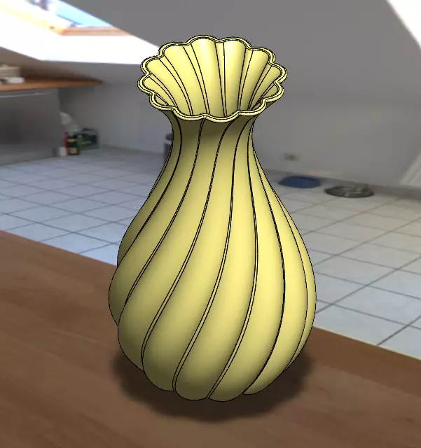 Elegant Twisted Flower Pot  3D Printable Vase  SolidWorks Model 3D print model_1