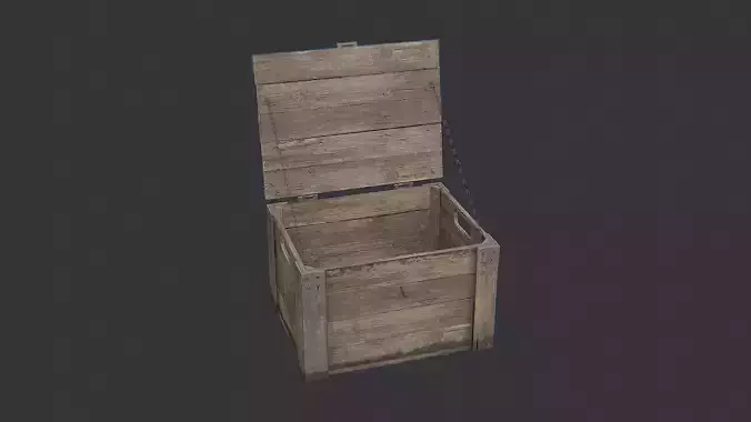 Military Wood Open Crate
