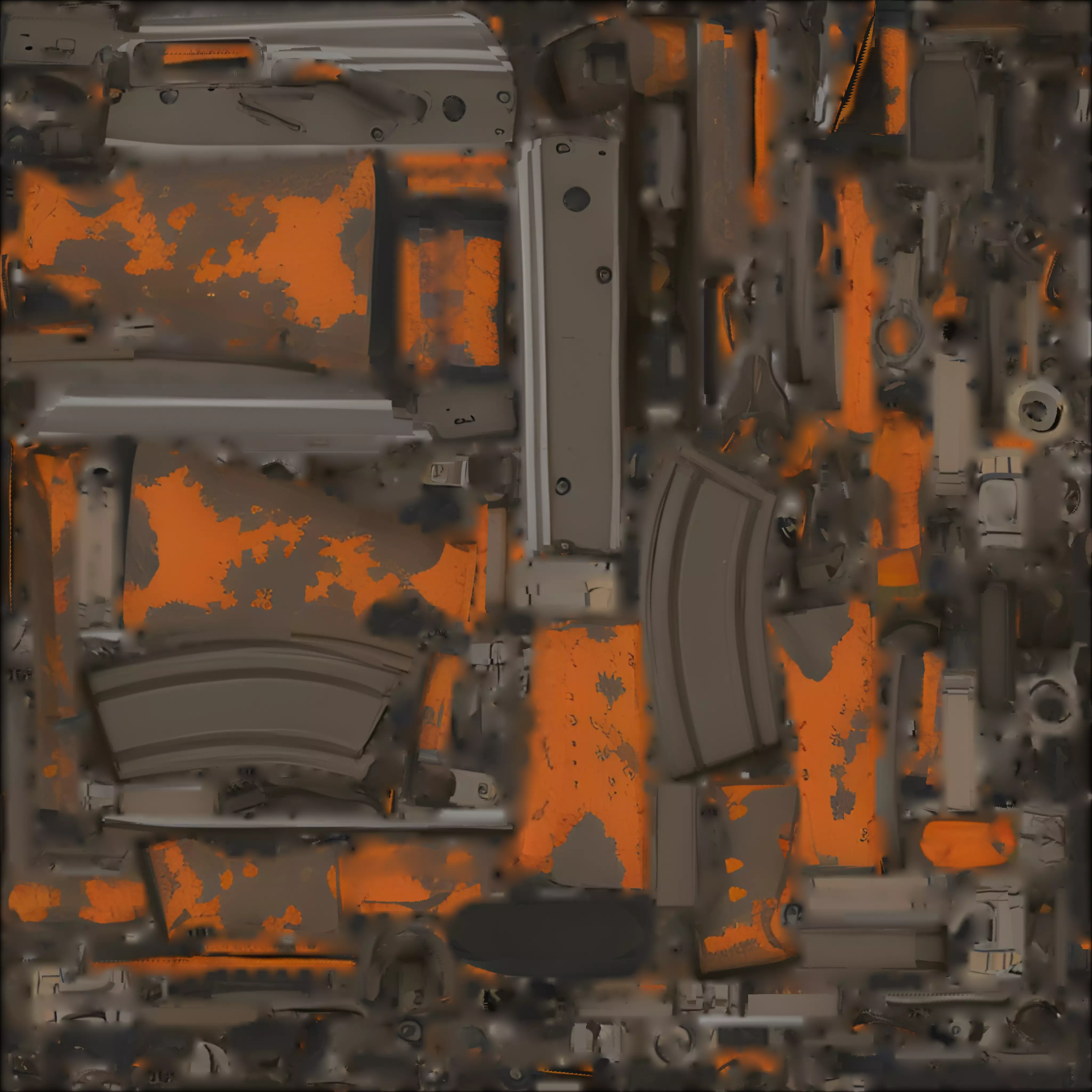 Battle Worn Assault Rifle 3D Model Military Prop Low-poly 3D model_1