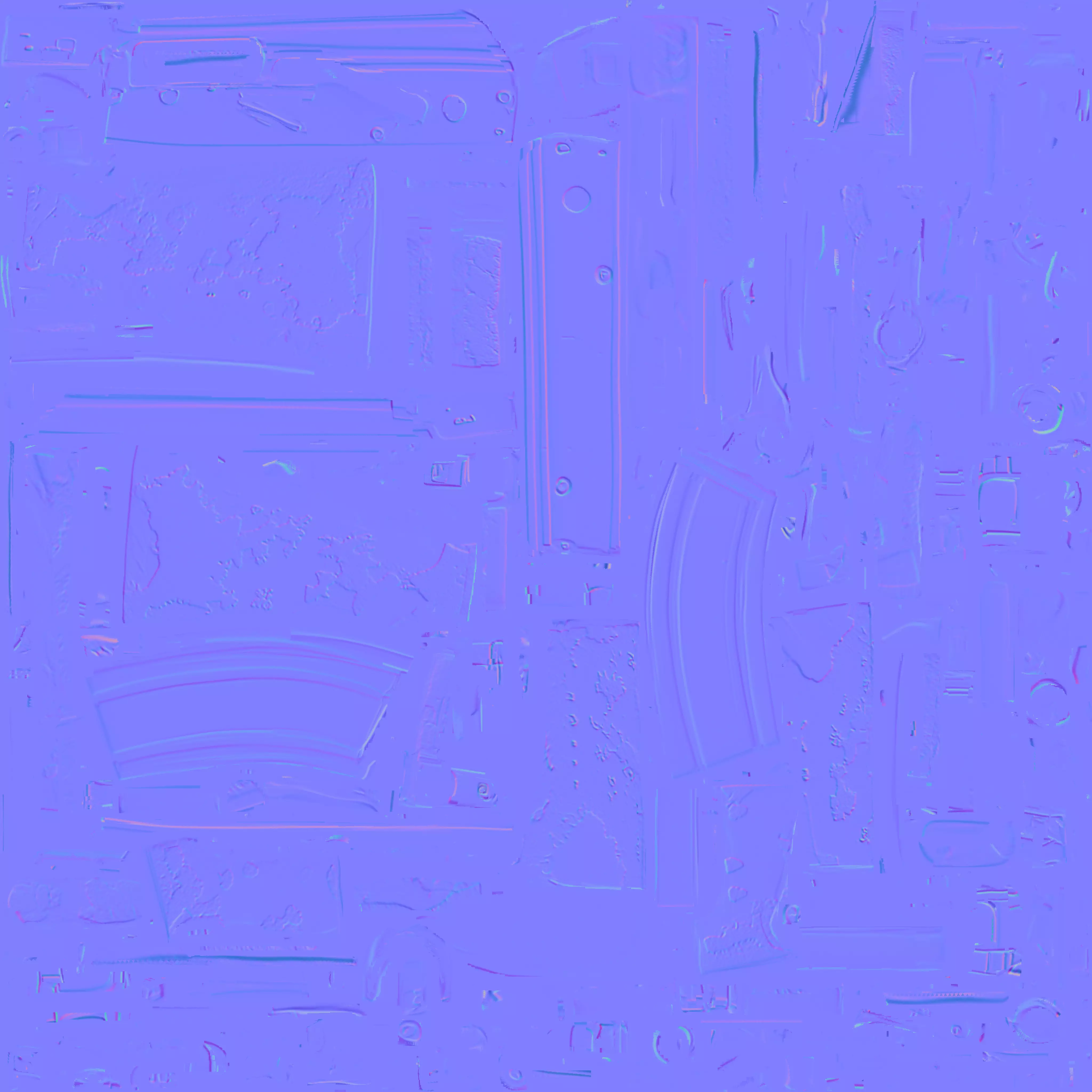 Battle Worn Assault Rifle 3D Model Military Prop Low-poly 3D model_3