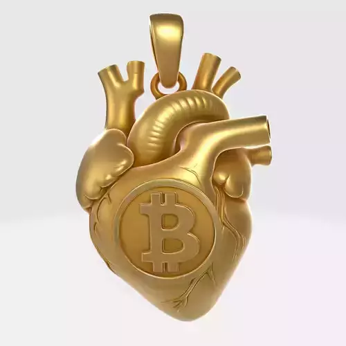 Human Heart Bitcoin Pendant 14