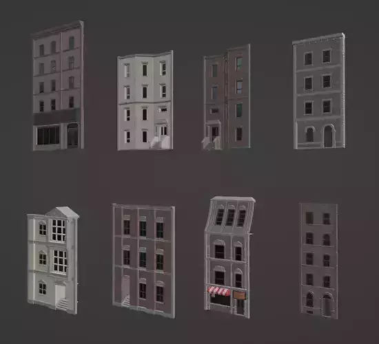 Facades of Old Apartaments