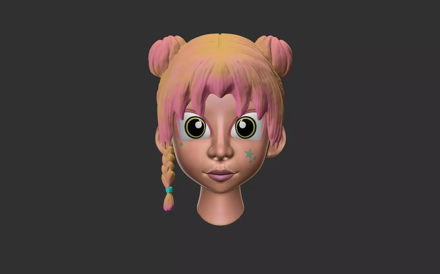Stylized Female Head Free 3D print model