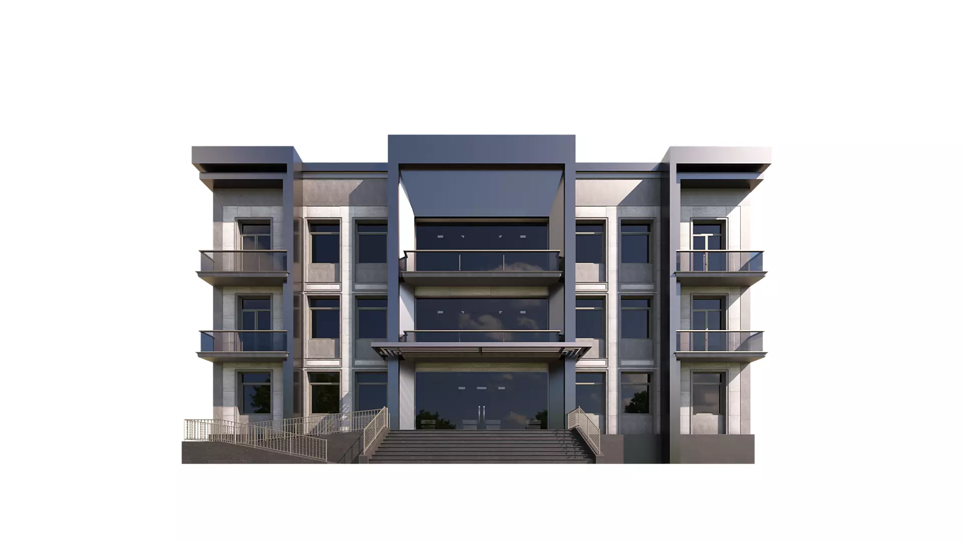 Multi Story Apartment Free low-poly 3D model_2