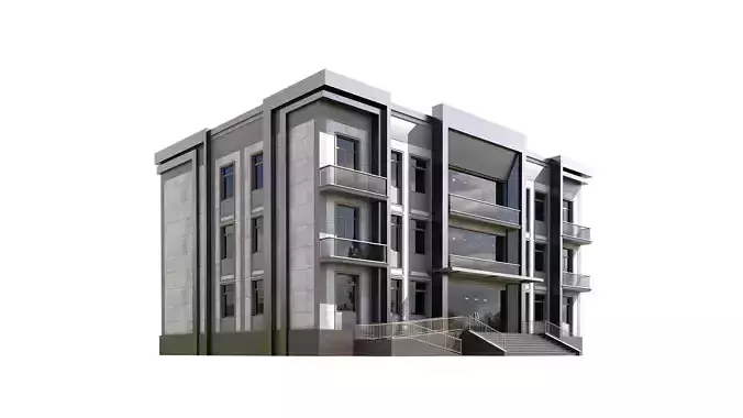 Multi Story Apartment Free low-poly 3D model