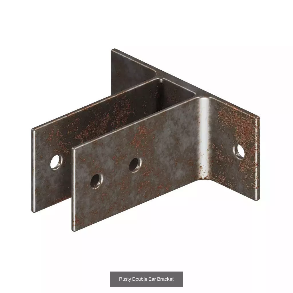 PREMIUM RUSTY BRACKET PACK 3D Model Collection_9