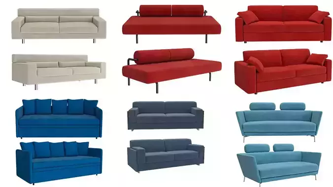 Modern Sofa collection of 6 items 
