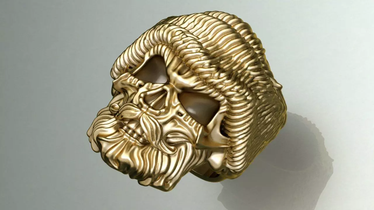 Skull ring 3D print model_0
