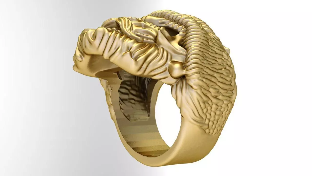 Skull ring 3D print model_2