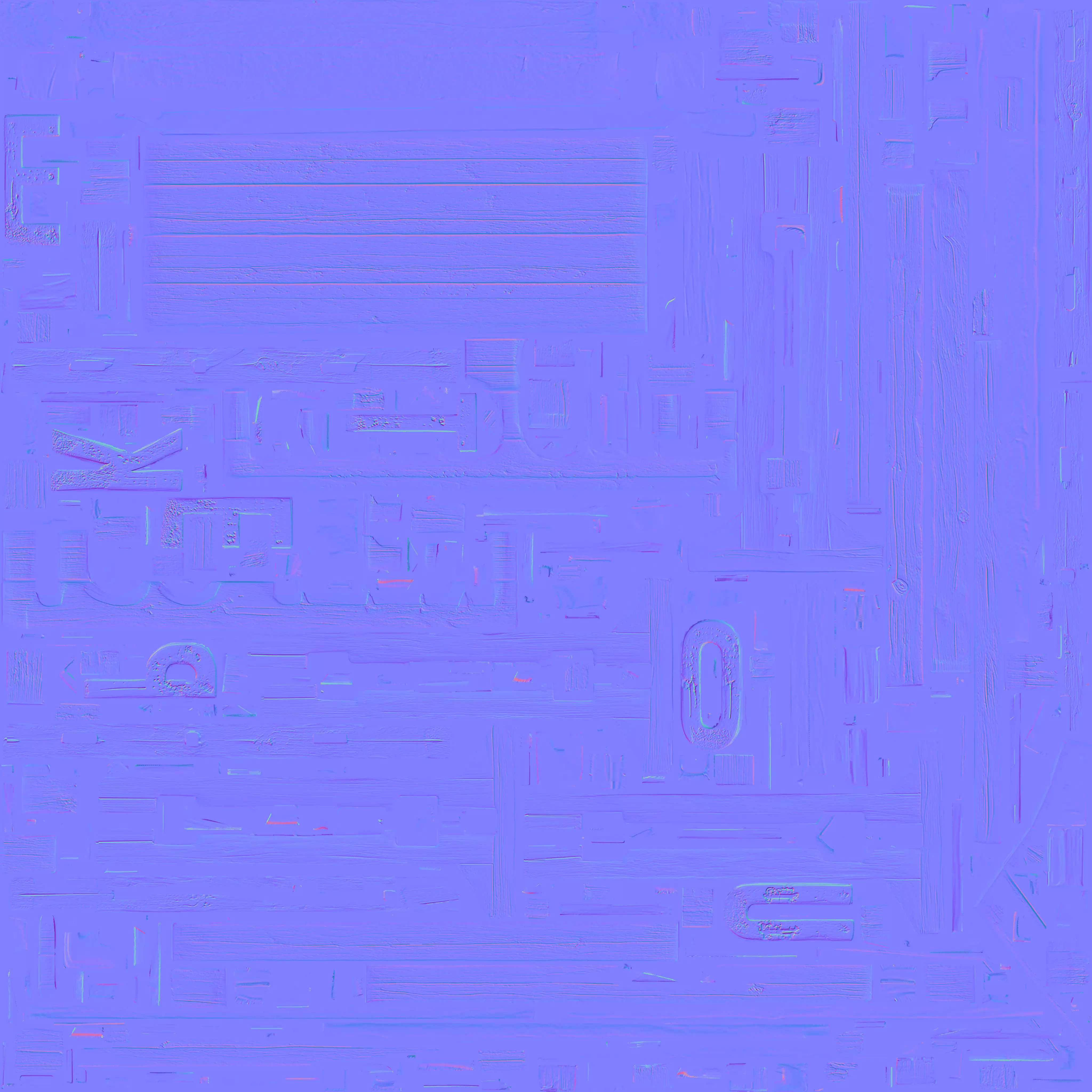 Keep Out Wooden Barricade 3D Model Post Apocalyptic Prop Low-poly 3D model_3