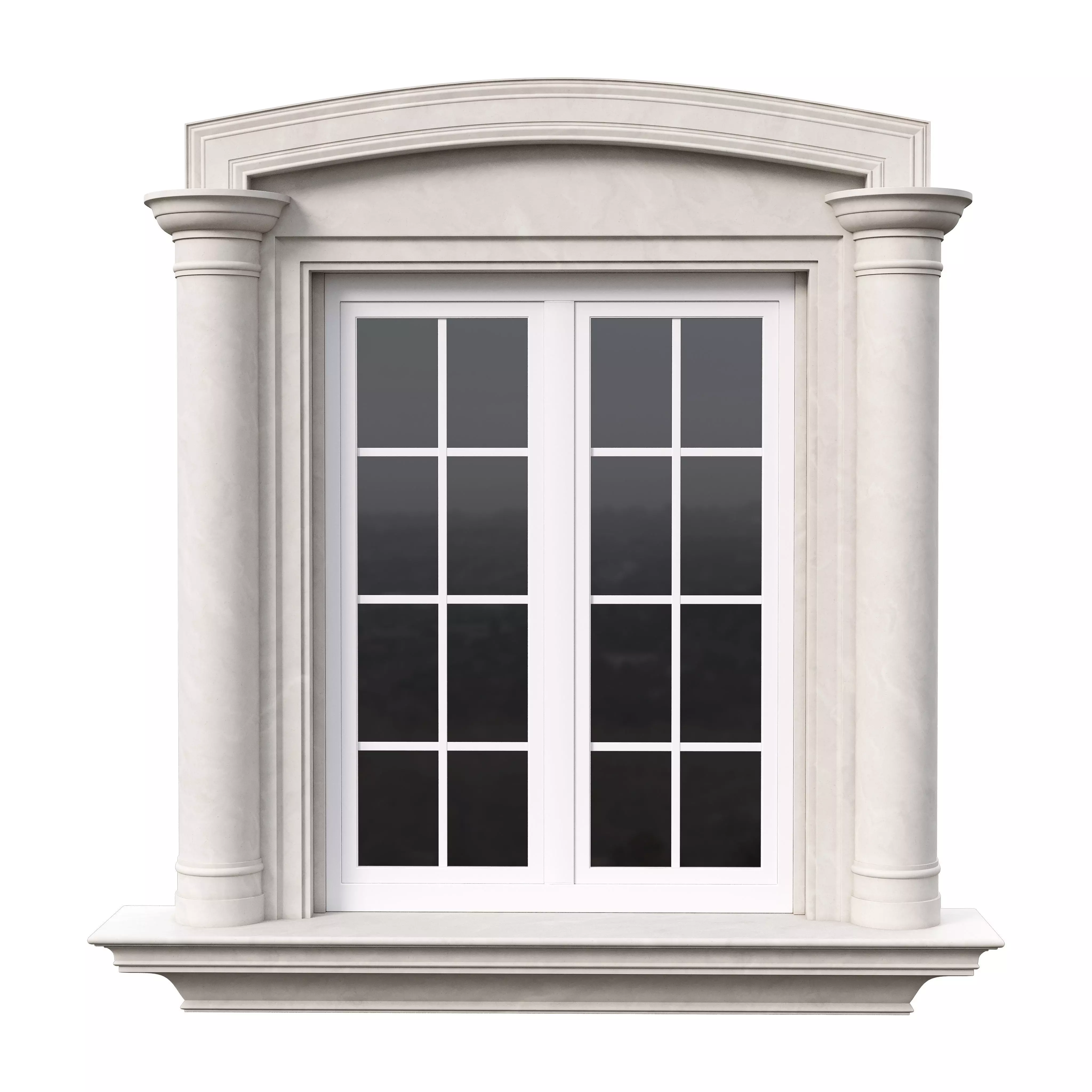 Architectural Classic Window 3D Model 14 3D model_1