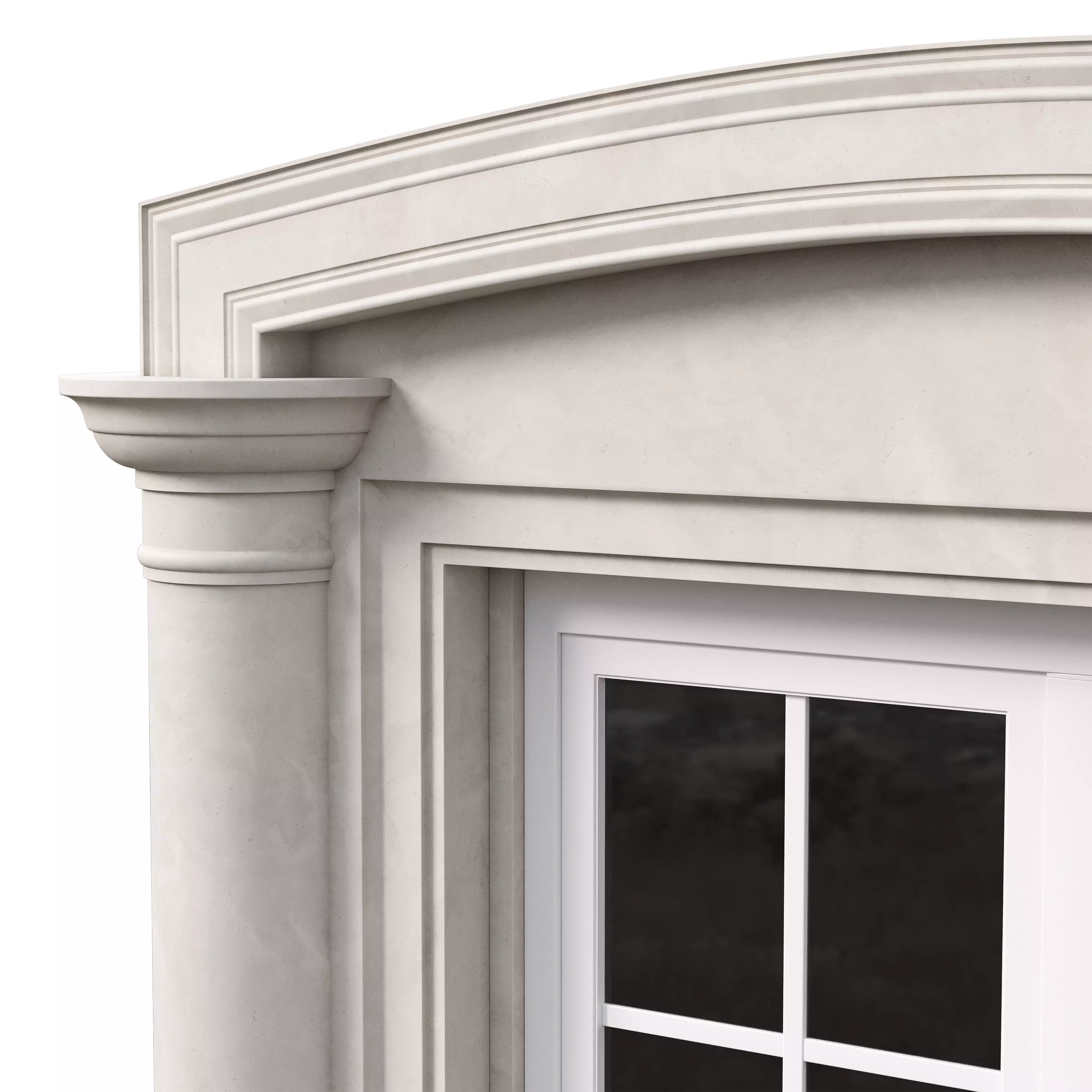 Architectural Classic Window 3D Model 14 3D model_2