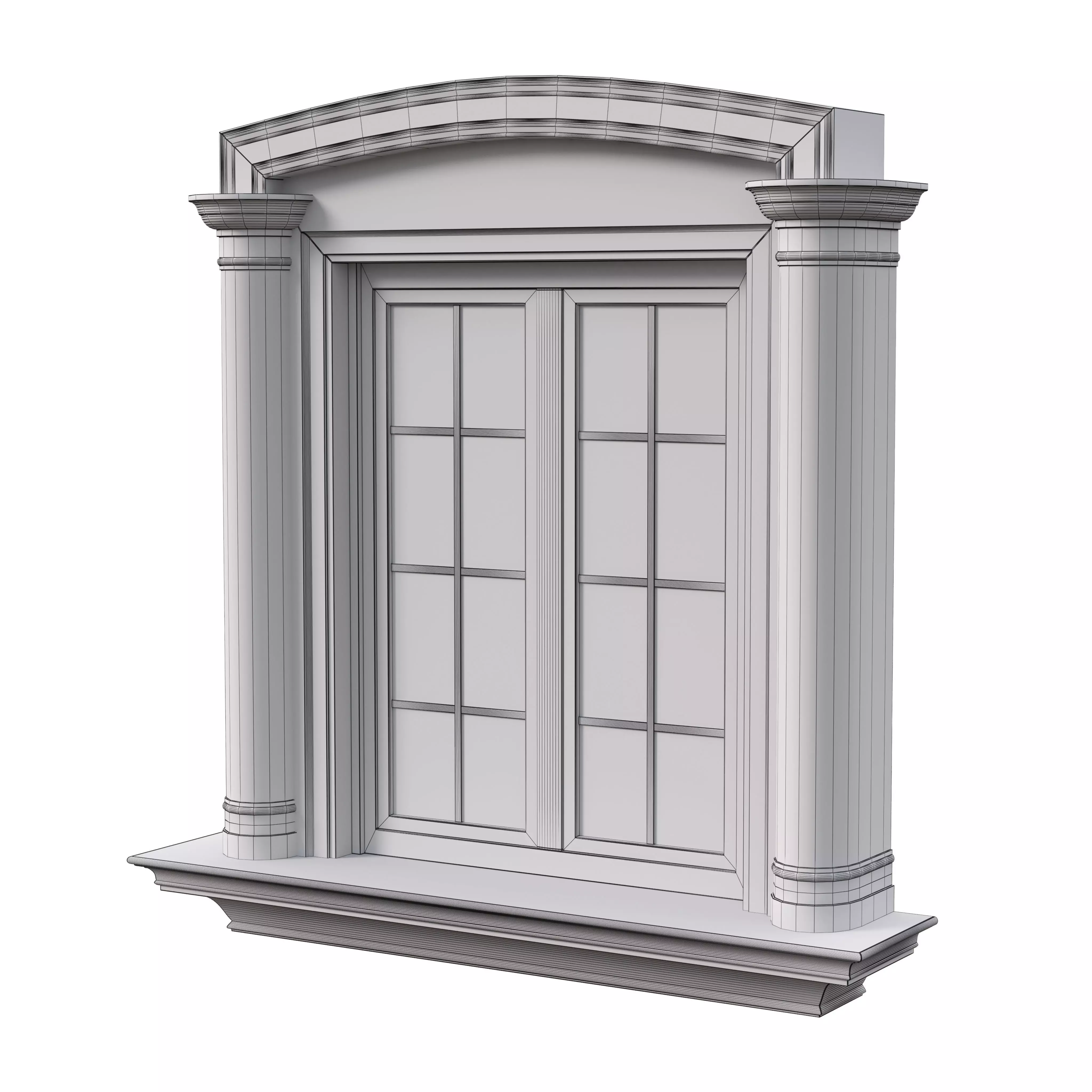 Architectural Classic Window 3D Model 14 3D model_6