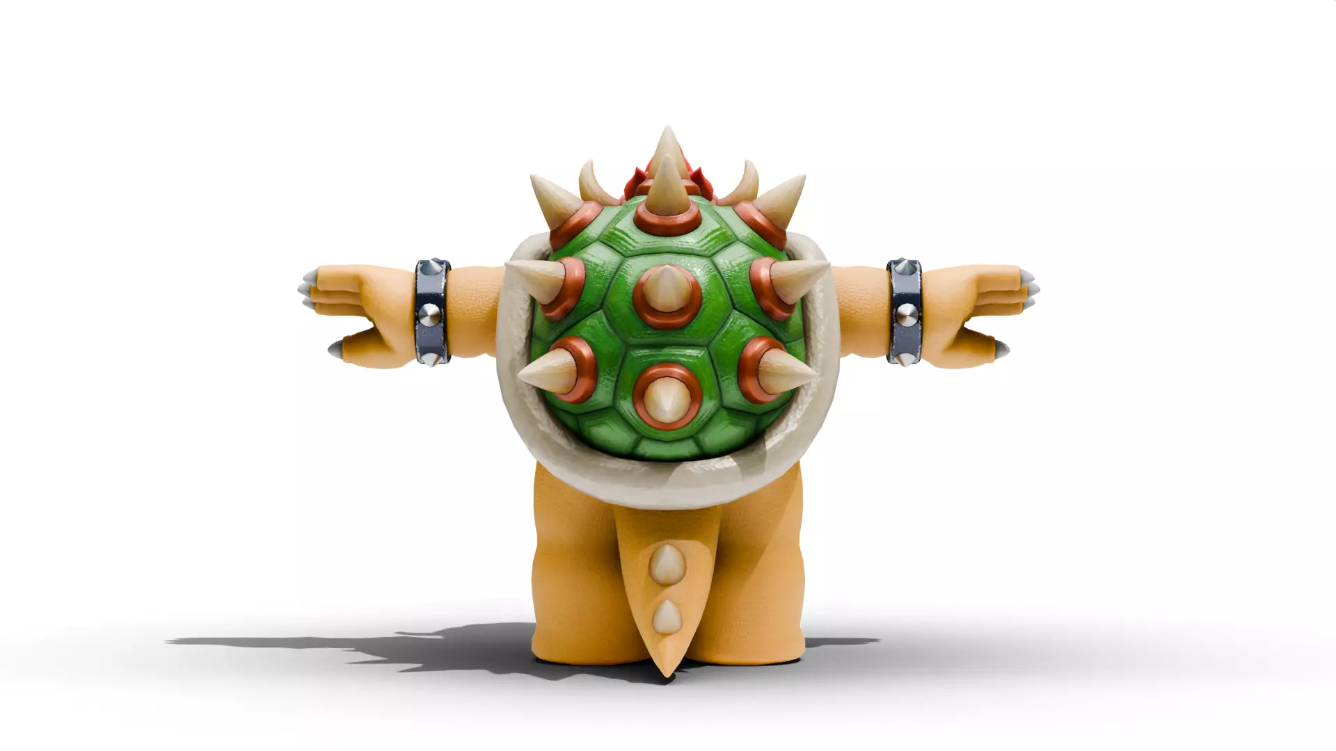 Bowser - Mario Low-poly 3D model_3